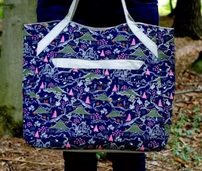 Tote shopping bag with pocket free tutorial