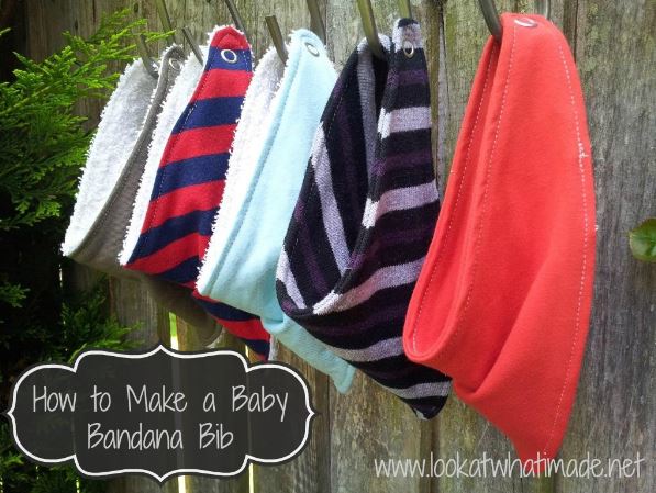 Bandana baby bibs tutorial