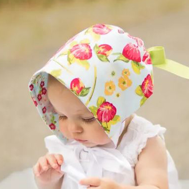 Baby sunbonnet with brim sewing pattern