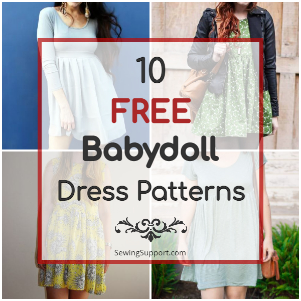Babydoll dress patterns collage