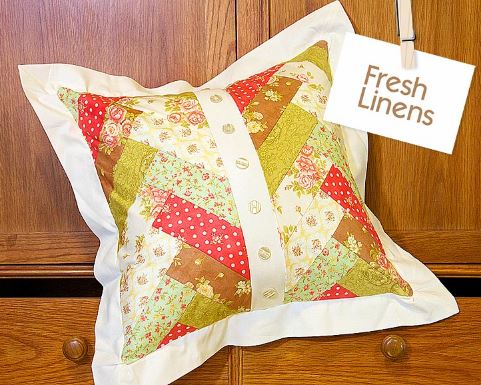 Throw pillow from jelly roll strips free sewing pattern