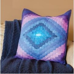 Quilted pillow pattern wit diamond shape