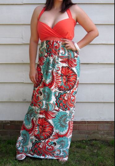 Sleeveless aummer maxi dress pattern