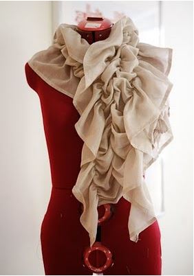 Ruffled chiffon scarf pattern
