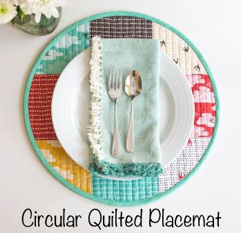 Quilted round placemat pattern free
