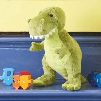 T-rex dinosaur plush sewing pattern with template