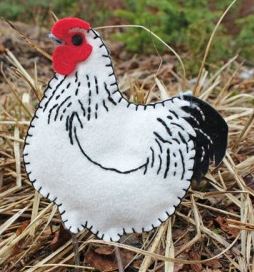 Felt hen or chicken stuffed animal pattern free