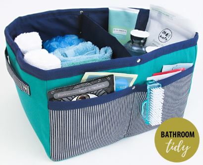 Rectangular fabric basket with dividers and handles free sewing pattern