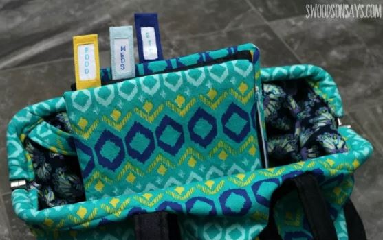 Fabric purse organizer free sewing pattern