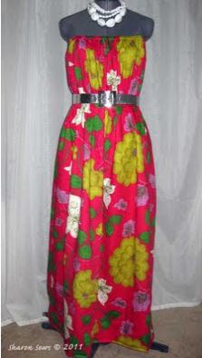 Easy strapless maxi dress pattern