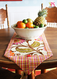Quick and easy fabric table runner free pattern
