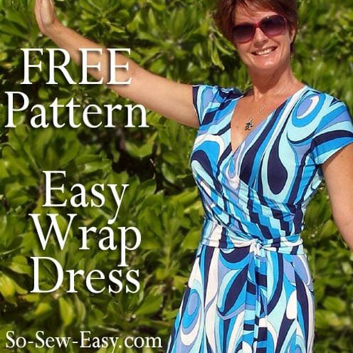 Short sleeve easy wrap dress pattern
