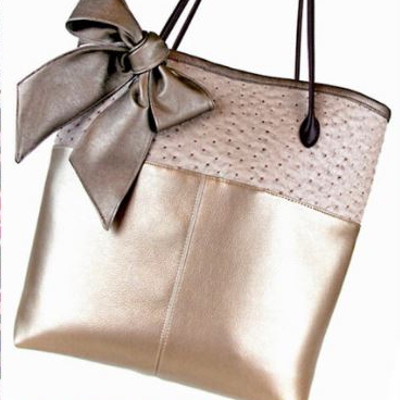 Faux leather shopping tote pattern