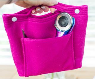 Felt purse organizer with handle free sewing pattern