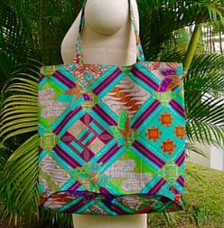 Folded shopping tote bag pattern