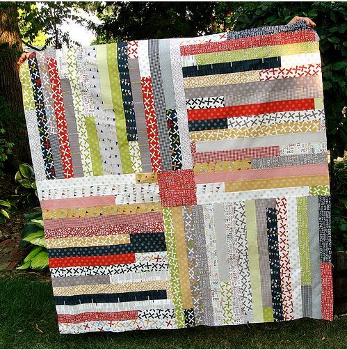 Free quilt pattern from long strips