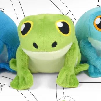 Frog plush pattern with printable template