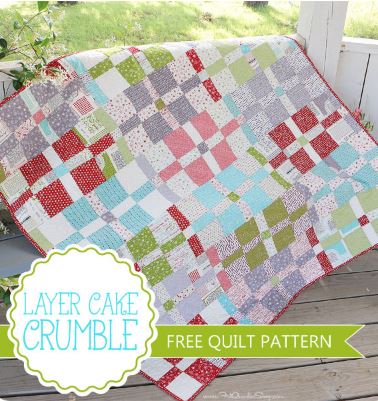 Squares quilt pattern using layer cakes
