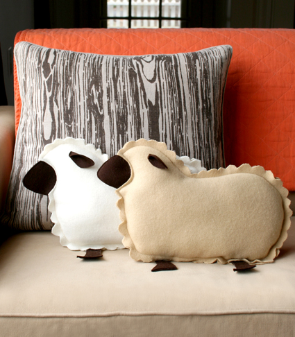 Lamb pillow stuffed animal free sewing pattern