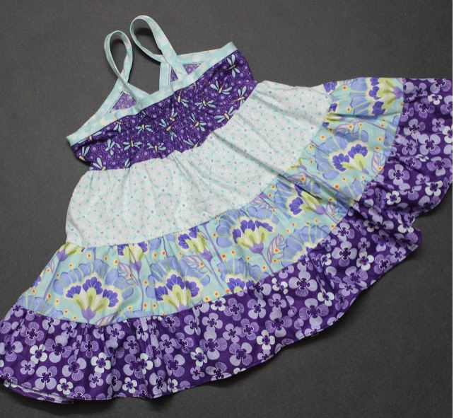 Girls tiered sundress free sewing pattern