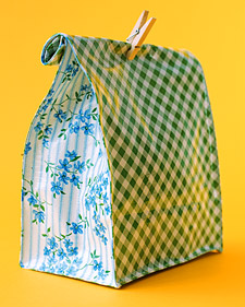 Oilcloth lunch bag pattern