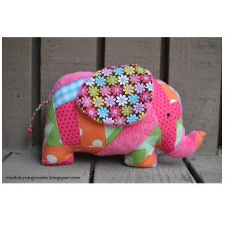 Elephant stuffed animal sewing pattern