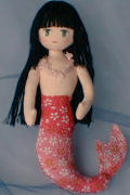 Small mermaid fabric doll free sewing pattern