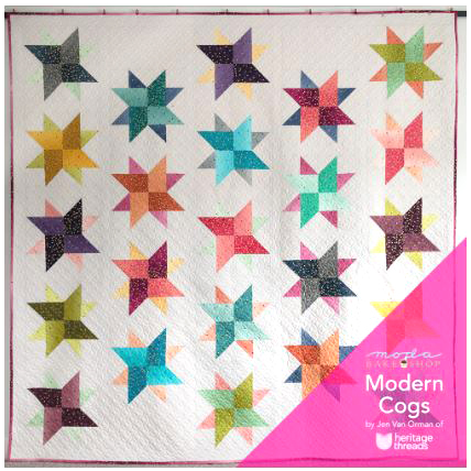 Modern star quilt pattern using fat quarters
