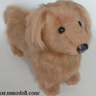 Dachshund stuffed dog sewing pattern with template