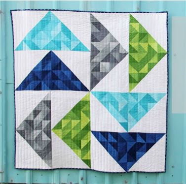 Ombre triangle quilt pattern