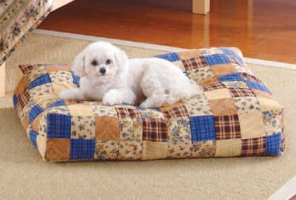 Rectangular dog bed from fabric scraps free sewing pattern