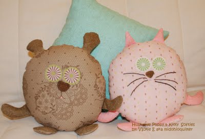 Simple easy dog and cat stuffed animal patterns free