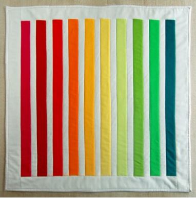 Modern rainbow mini quilt pattern