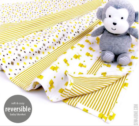 Reversible knit baby blanket pattern