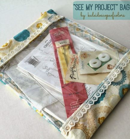 Zipper bag with see through window free pattern