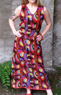 Sleeveless v-neck maxi dress pattern