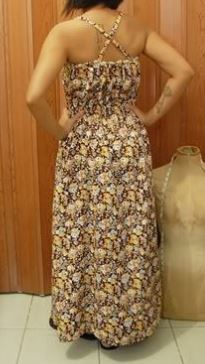 Simple maxi dress pattern with straps