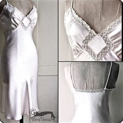 Vintage bias slip dress free sewing pattern