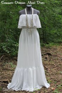 Strapless ruffled maxi dress pattern