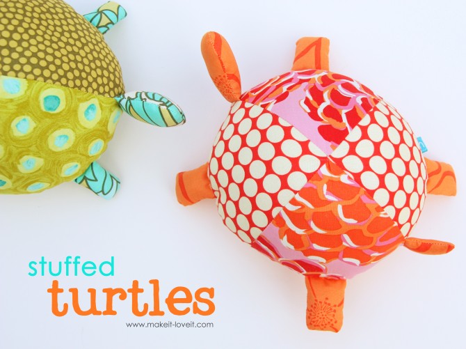 Turtle or tortoise soft toy free sewing pattern