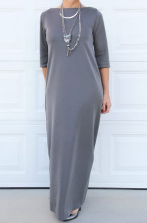 T-shirt maxi dress pattern with sleeves