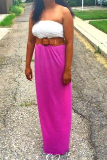 Tube top strapless maxi dress pattern
