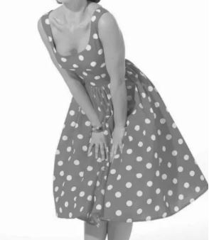 1950s sleeveless vintage dress with polkadots free sewing pattern